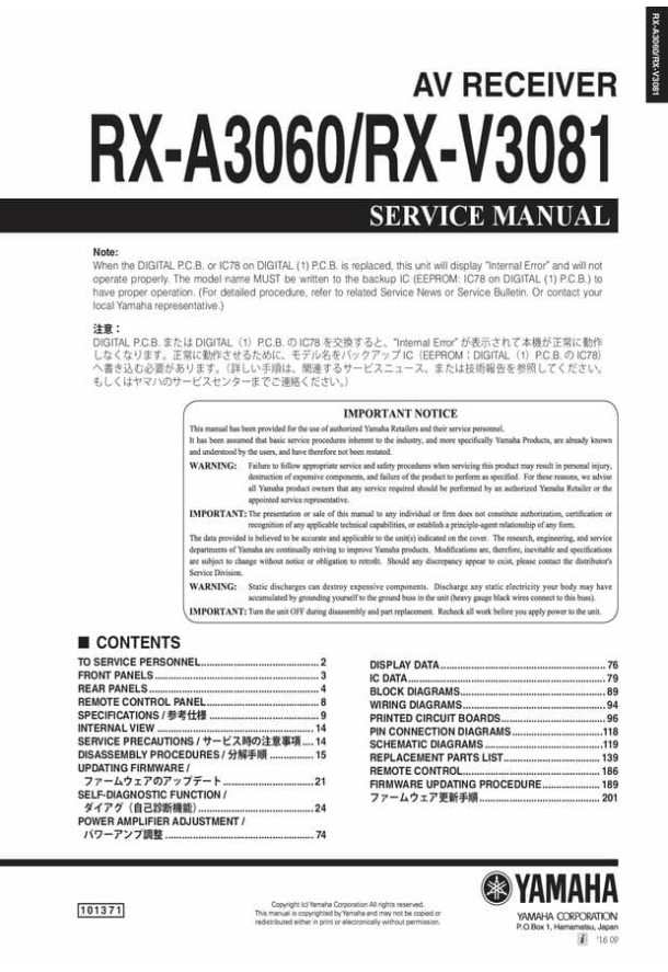 RX-A3060, RX-V3081